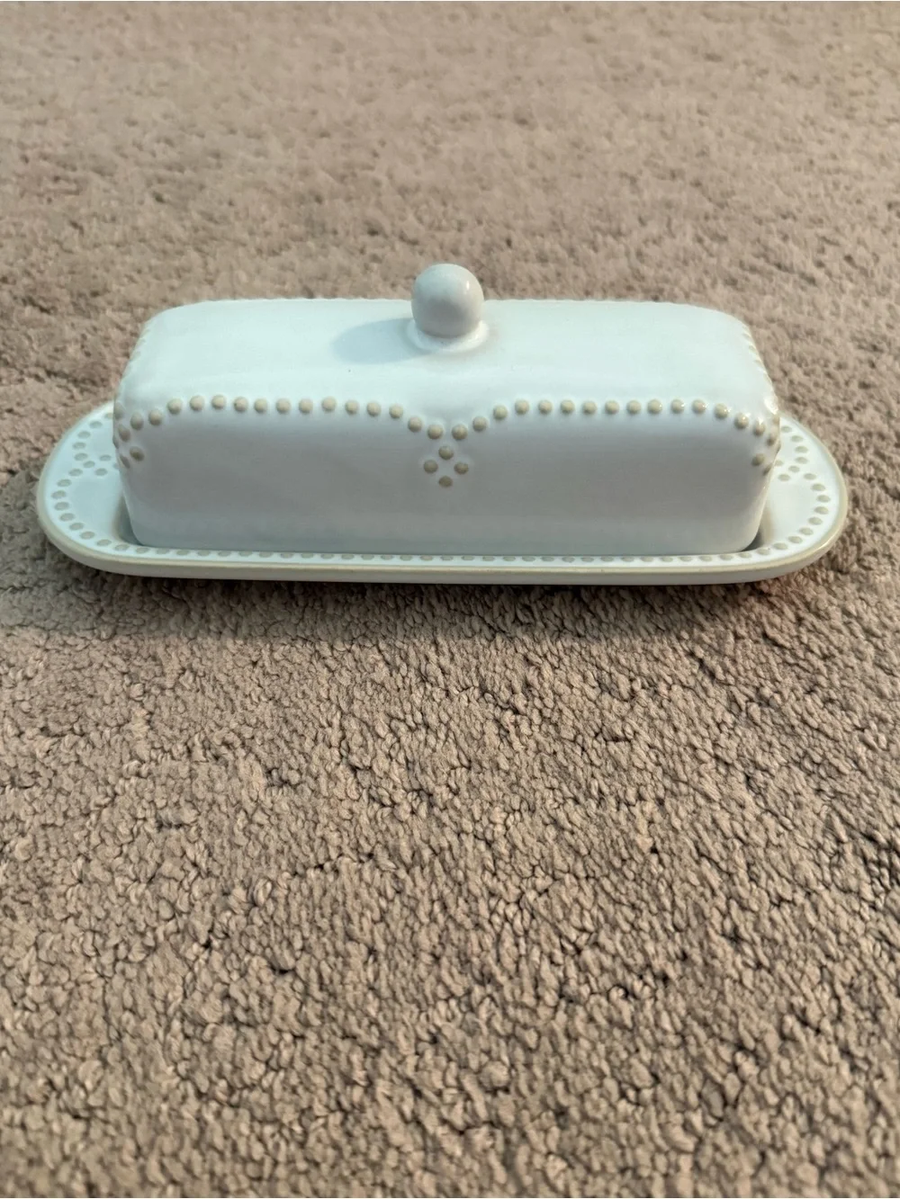 Food Network | Fontinella White | Discontinued Stoneware Butter Dish